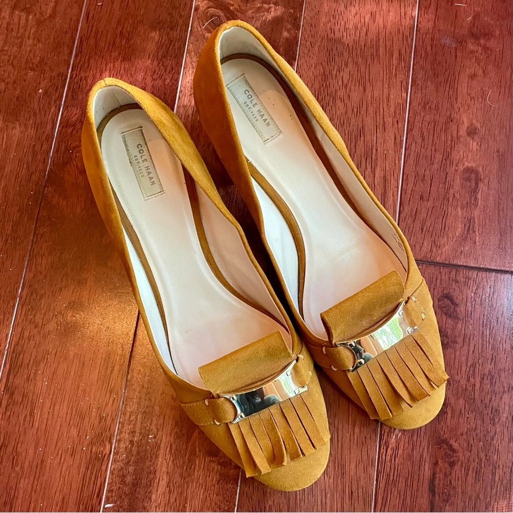 Cole Haan Suede Block Heel Pumps 10.5B Suede